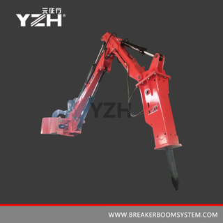 Stationary Rock Breaker Boom System For Grizzlies